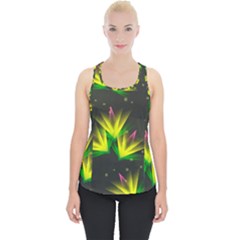 Background Floral Abstract Lines Piece Up Tank Top by Pakrebo