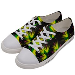 Background Floral Abstract Lines Women s Low Top Canvas Sneakers by Pakrebo