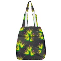 Background Floral Abstract Lines Center Zip Backpack by Pakrebo