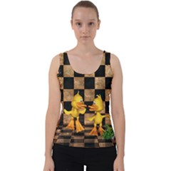 Cute Little Ducks Velvet Tank Top by FantasyWorld7