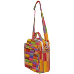 Abstract Background Geometric Crossbody Day Bag