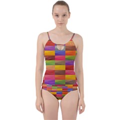 Abstract Background Geometric Cut Out Top Tankini Set by Mariart