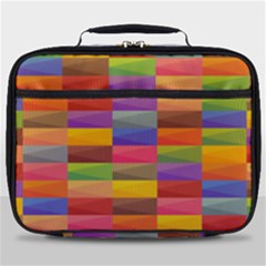 Abstract Background Geometric Full Print Lunch Bag