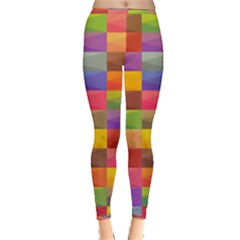 Abstract Background Geometric Inside Out Leggings