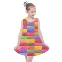 Abstract Background Geometric Kids  Summer Dress