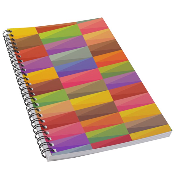 Abstract Background Geometric 5.5  x 8.5  Notebook