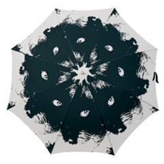 Cat Nature Design Animal Skin Black Straight Umbrellas by HermanTelo