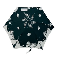 Cat Nature Design Animal Skin Black Mini Folding Umbrellas by HermanTelo