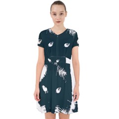 Cat Nature Design Animal Skin Black Adorable In Chiffon Dress