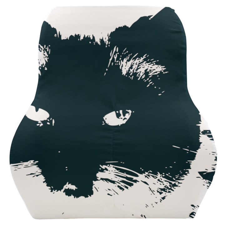 Cat Nature Design Animal Skin Black Car Seat Back Cushion 