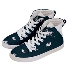 Cat Nature Design Animal Skin Black Men s Hi-top Skate Sneakers by HermanTelo