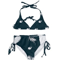 Cat Nature Design Animal Skin Black Kids  Classic Bikini Set