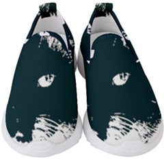 Cat Nature Design Animal Skin Black Kids  Slip On Sneakers