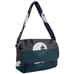 Birds Moon Moonlight Tree Animal Courier Bag by HermanTelo