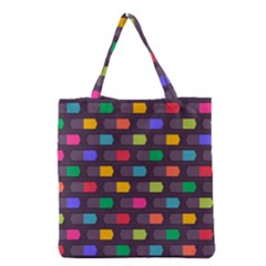 Background Colorful Geometric Grocery Tote Bag