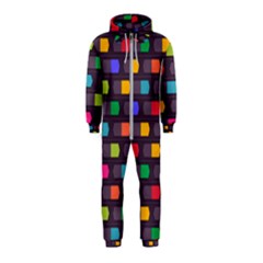 Background Colorful Geometric Hooded Jumpsuit (kids)