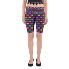 Background Colorful Geometric Yoga Cropped Leggings