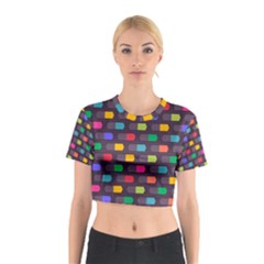 Background Colorful Geometric Cotton Crop Top