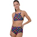 Background Colorful Geometric High Waist Tankini Set View1