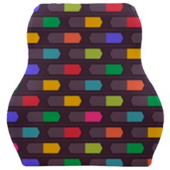 Background Colorful Geometric Car Seat Velour Cushion 