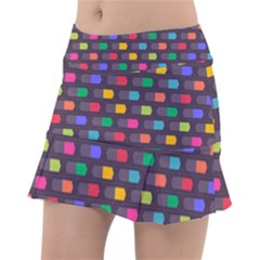 Background Colorful Geometric Tennis Skirt