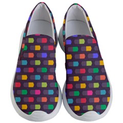 Background Colorful Geometric Women s Lightweight Slip Ons by HermanTelo