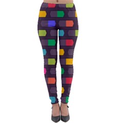 Background Colorful Geometric Lightweight Velour Leggings