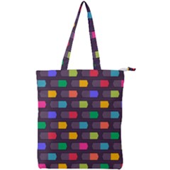 Background Colorful Geometric Double Zip Up Tote Bag by HermanTelo