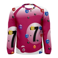 Billiard Ball Ball Game Pink Men s Long Sleeve Tee