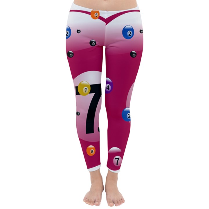 Billiard Ball Ball Game Pink Classic Winter Leggings