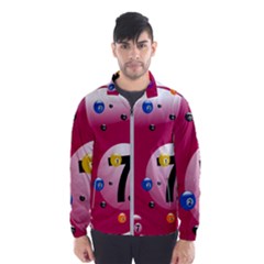 Billiard Ball Ball Game Pink Men s Windbreaker by HermanTelo