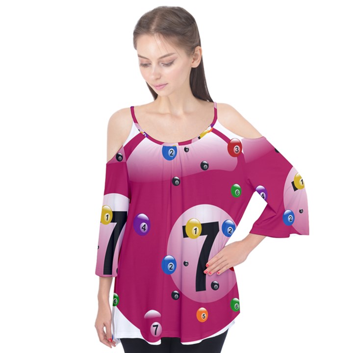 Billiard Ball Ball Game Pink Flutter Tees