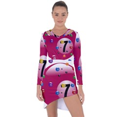 Billiard Ball Ball Game Pink Asymmetric Cut-out Shift Dress