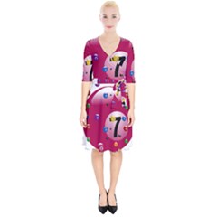 Billiard Ball Ball Game Pink Wrap Up Cocktail Dress by HermanTelo