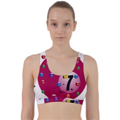 Billiard Ball Ball Game Pink Back Weave Sports Bra