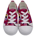 Billiard Ball Ball Game Pink Kids  Low Top Canvas Sneakers View1