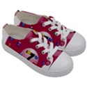 Billiard Ball Ball Game Pink Kids  Low Top Canvas Sneakers View3