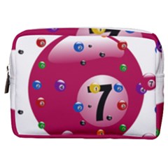 Billiard Ball Ball Game Pink Make Up Pouch (medium) by HermanTelo