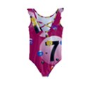 Billiard Ball Ball Game Pink Kids  Frill Swimsuit View2