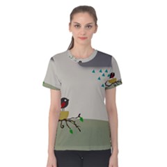 Birds Tree Animal Black Tree Women s Cotton Tee