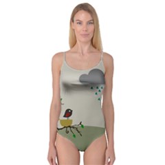 Birds Tree Animal Black Tree Camisole Leotard  by HermanTelo