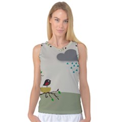 Birds Tree Animal Black Tree Women s Basketball Tank Top