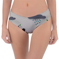 Birds Tree Animal Black Tree Reversible Classic Bikini Bottoms