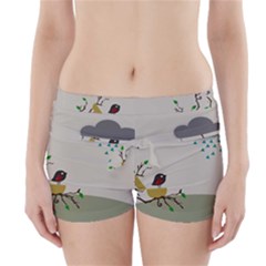 Birds Tree Animal Black Tree Boyleg Bikini Wrap Bottoms