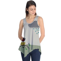 Birds Tree Animal Black Tree Sleeveless Tunic