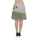 Birds Tree Animal Black Tree Chiffon Wrap Front Skirt View2