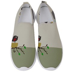 Birds Tree Animal Black Tree Men s Slip On Sneakers by HermanTelo