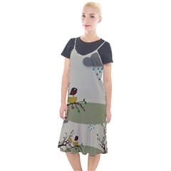 Birds Tree Animal Black Tree Camis Fishtail Dress