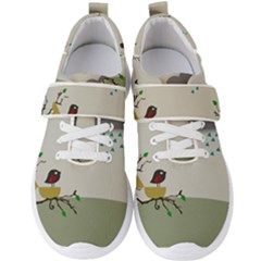 Birds Tree Animal Black Tree Men s Velcro Strap Shoes by HermanTelo