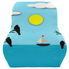 Birds Sun Tree Animal Black Tree Car Seat Back Cushion 